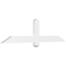 Ekena Millwork Eugene Architectural Grade PVC Gable Bracket, 60"W x 15"H x 2"D x 4"F, 6/12 Pitch GBP060X15X0204EUG00 - alternate 1